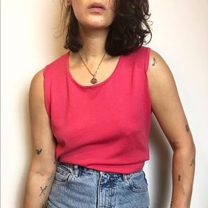 Vintage silk blend knit tank